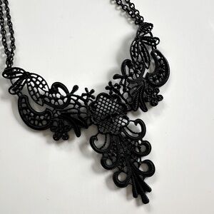LIKE NEW lace inspired necklace